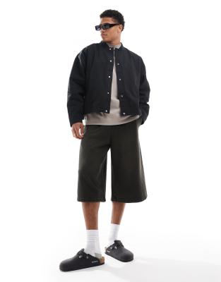 ASOS DESIGN ASOS DESIGN oversized cropped washed coach jacket in black