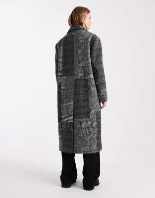 Asos Design Oversized Dad Coat In Black