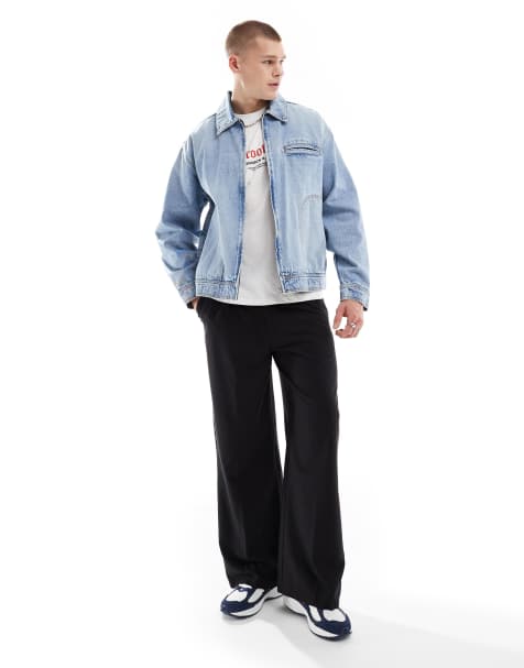 ASOS DESIGN - Oversized denim-arbejdsjakke i lyseblå vask - view 1