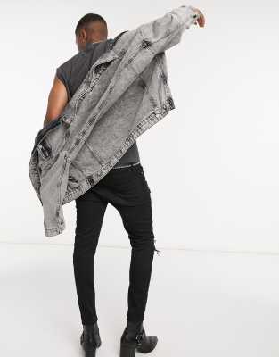 asos grey denim jacket