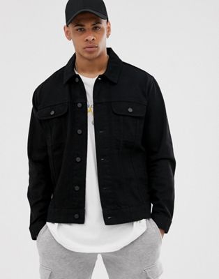 ASOS DESIGN oversized denim jacket in black | ASOS