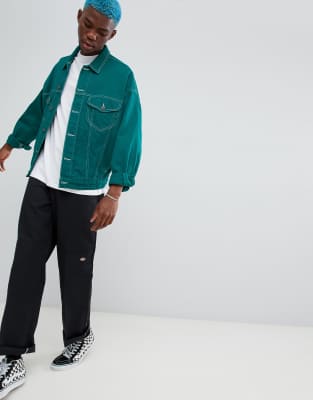 asos green denim jacket