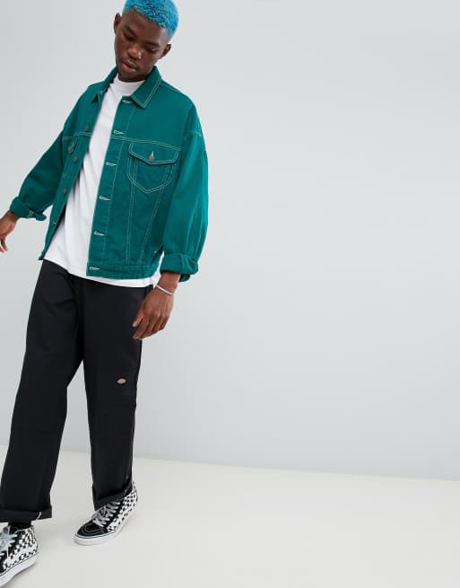 Asos white denim outlet jacket