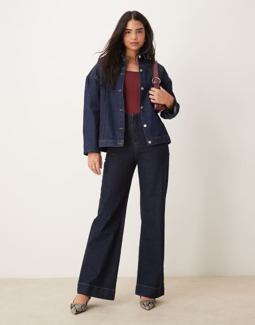ASOS DESIGN oversized denim jacket in indigo