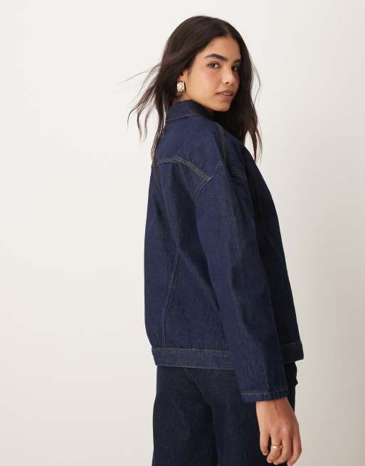 ASOS DESIGN oversized denim jacket in indigo