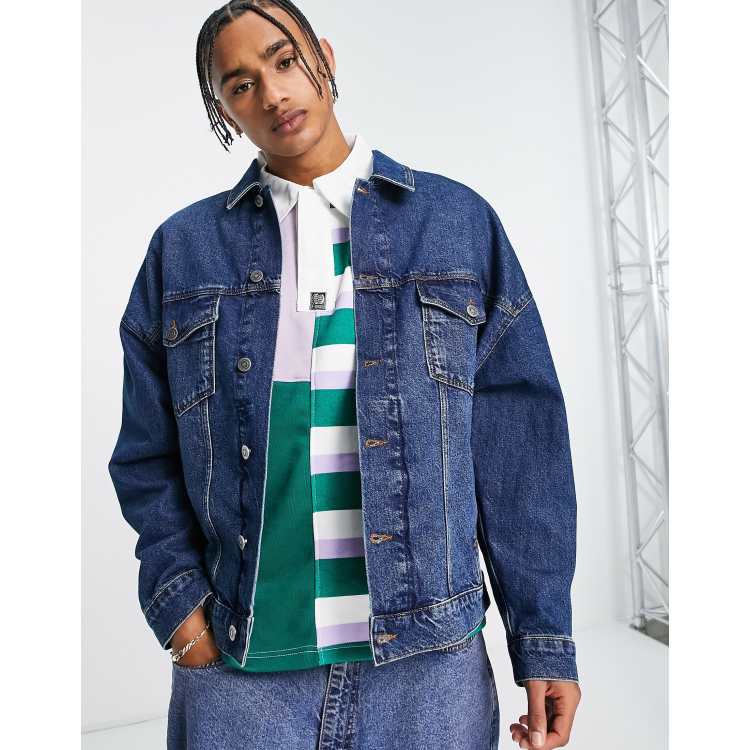 Asos distressed denim jacket discount