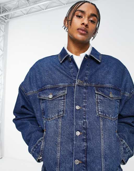 ASOS DESIGN oversized denim jacket in purple