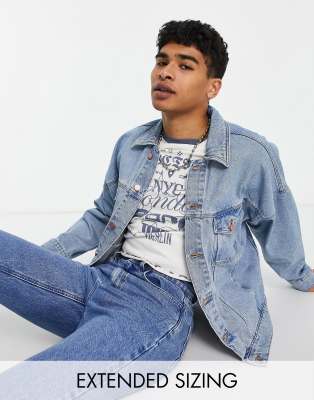 ASOS DESIGN oversized denim jacket in vintage light wash