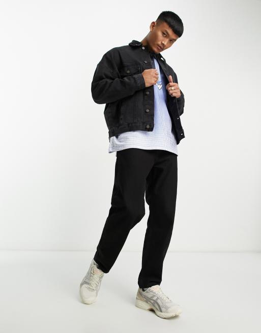 Asos oversized outlet black denim jacket