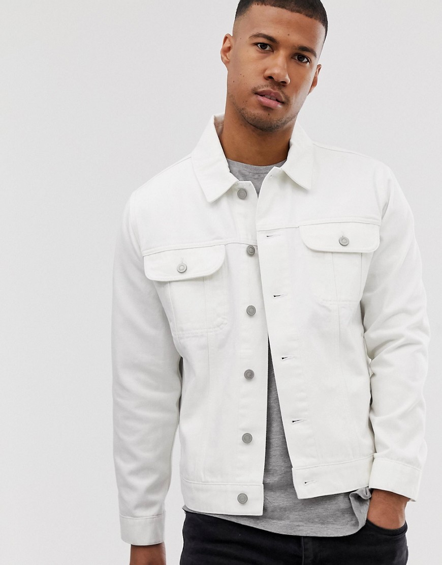 ASOS DESIGN oversized denim jacket in white