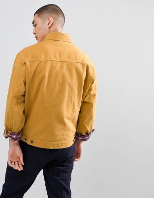 mustard yellow denim jacket mens