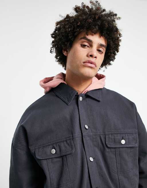 ASOS DESIGN oversized denim jacket in purple