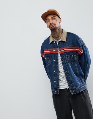 denim jacket suede collar