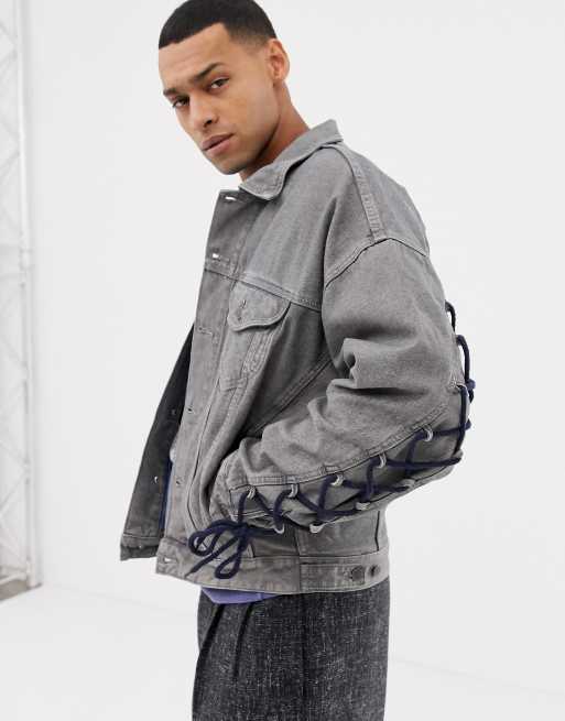 Asos grey 2024 denim jacket