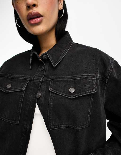 Shacket Asos Petite Denim Jacket ASOS DESIGN Oversized Denim