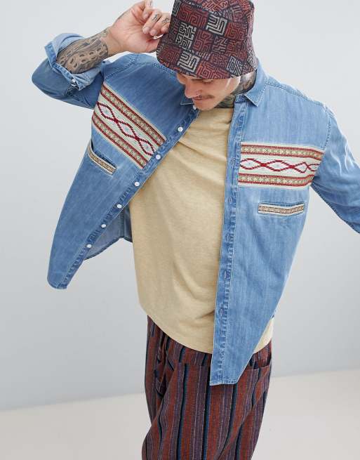 Aztec denim hot sale shirt