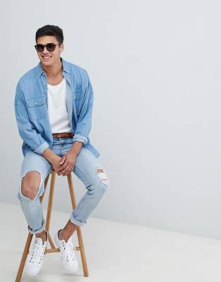 asos mens denim shirt