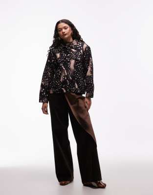 Asos Design Oversized Denim Western Jacket In Black