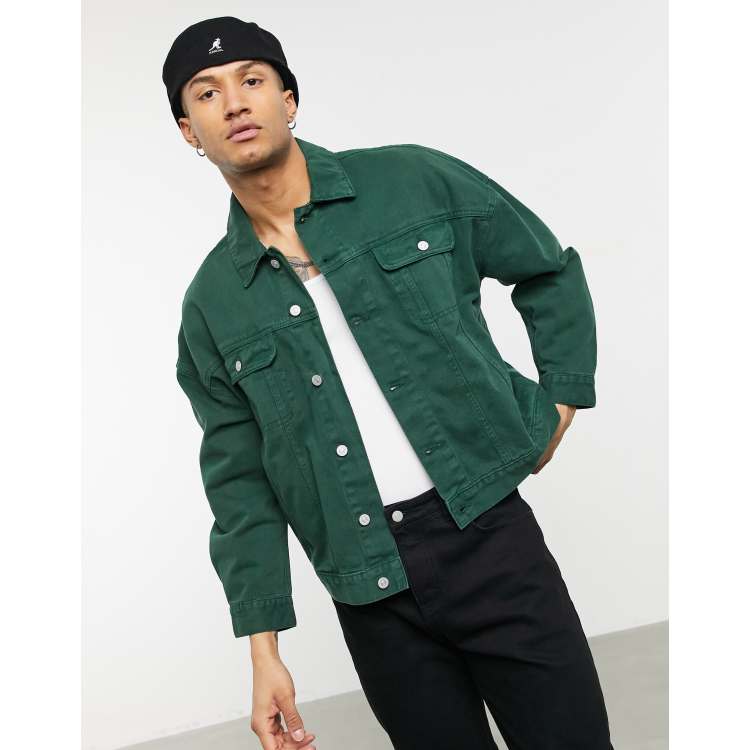 Green jacket with on sale jeans