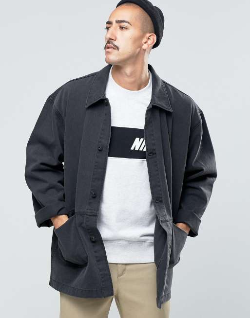 Black denim best sale work jacket