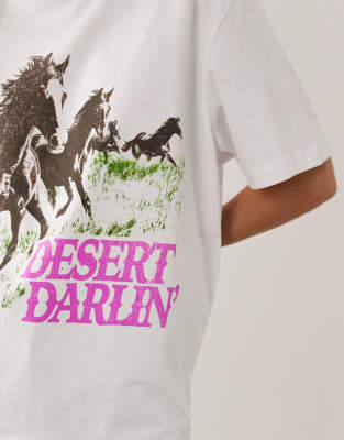 Asos Design Oversized Desert Darlin' Graphic Top In Multi