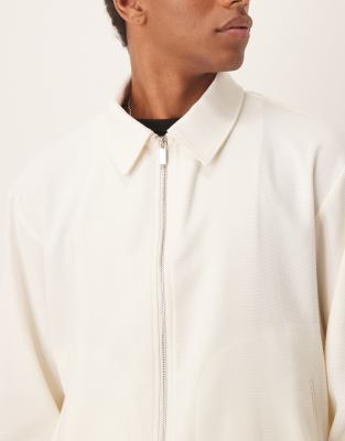 Asos Design Oversized Dressy Blouson Jacket In White