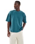 [ASOS DESIGN] ASOS DESIGN oversized drop shoulder boxy t-shirt in blue XL MEDITERRANEAN