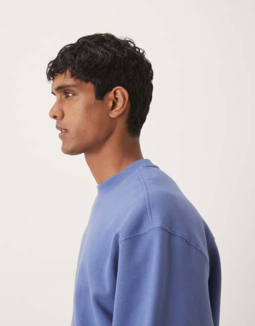 ASOS DESIGN oversized drop shoulder sweatshirt with woven