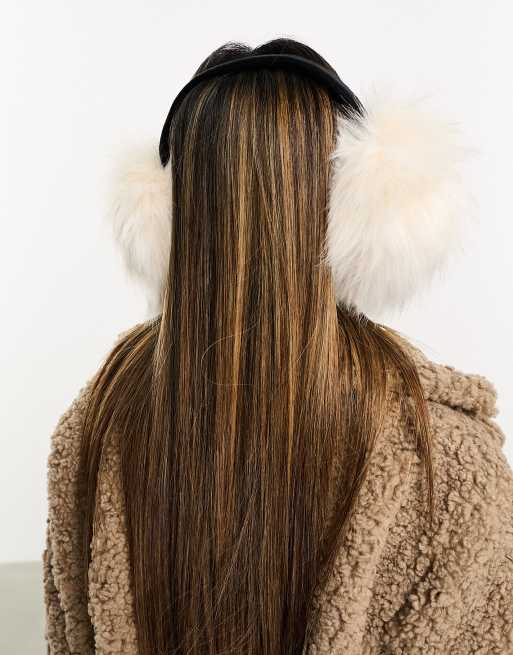 ASOS DESIGN oversized ear muffs in  faux fur, 3 of 4