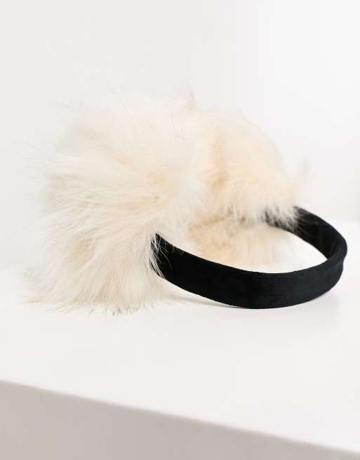 ASOS DESIGN oversized ear muffs in  faux fur, 4 of 4