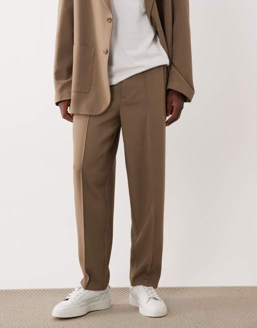 ASOS DESIGN - Oversized elegante broek in camel, 2 van 5