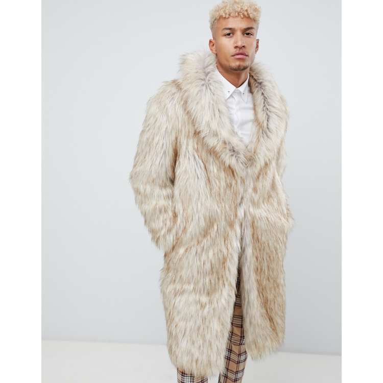 Mens sheepskin coat on sale asos