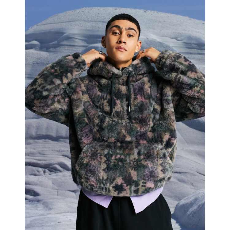 Asos store fluffy hoodie