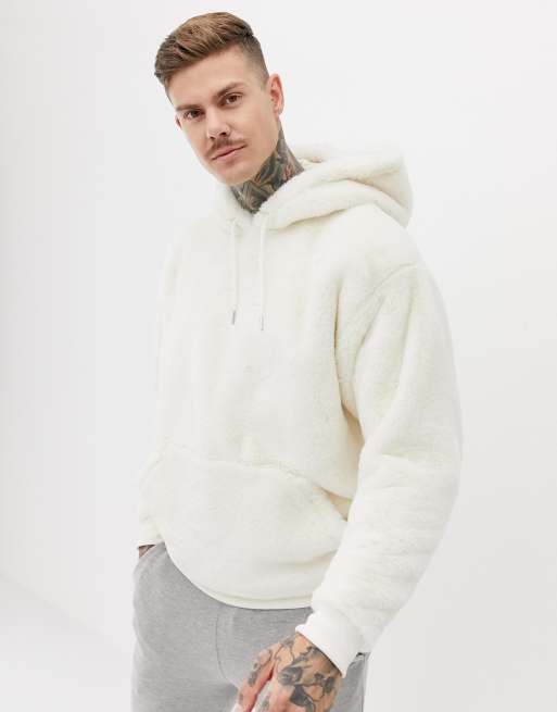 Asos store fluffy hoodie