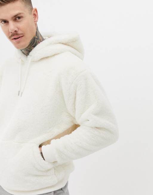 Asos mens fluffy online hoodie