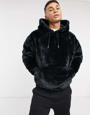 asos fur hoodie