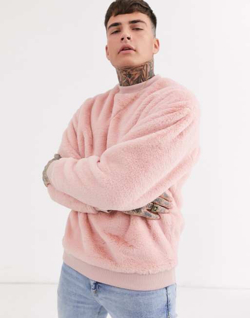 Fuzzy sweatshirt store from pink