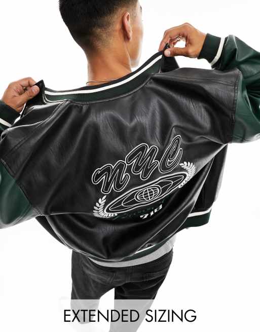  Varsity Jacket 2 Piece Sets for Women Faux Leather Skirt Bomber  Baseball Jackets Outfit Black : Clothing, Shoes & Jewelry