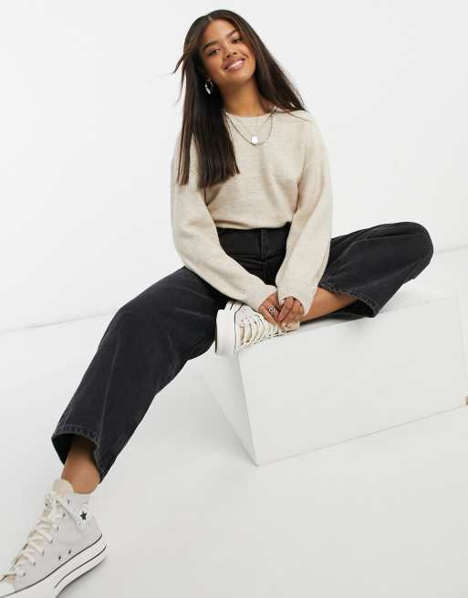 ASOS DESIGN oversized fine crew neck jumper | ASOS