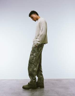 Asos Design Oversized Fisherman Rib Knit Sweater In Neutral