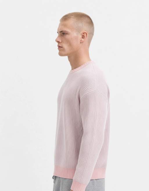 ASOS DESIGN oversized fishermanstrui met ribbelstructuur in roze, 8 van 10
