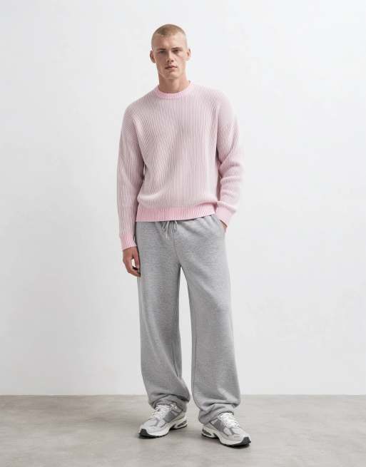 ASOS DESIGN oversized fishermanstrui met ribbelstructuur in roze, 9 van 10
