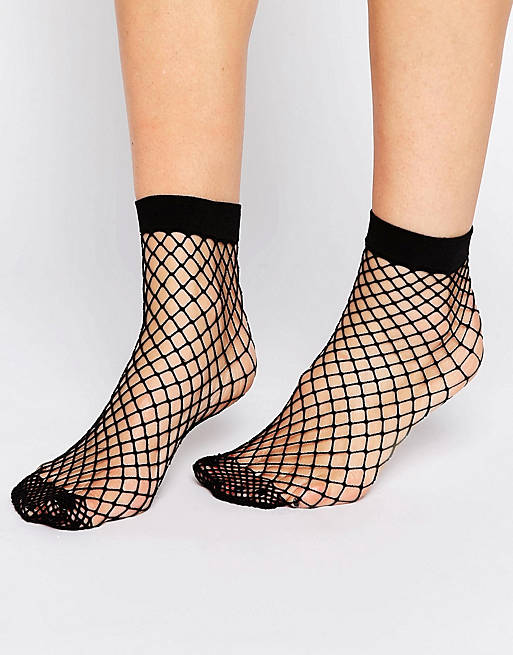 ASOS DESIGN oversized fishnet ankle socks