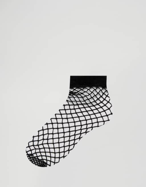 ASOS DESIGN oversized fishnet ankle socks