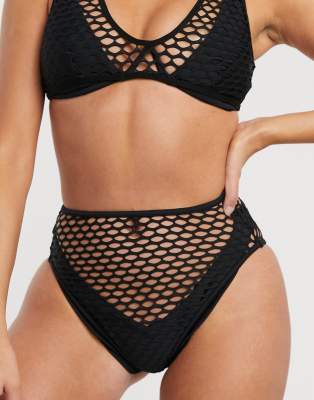 fishnet bikini bottoms
