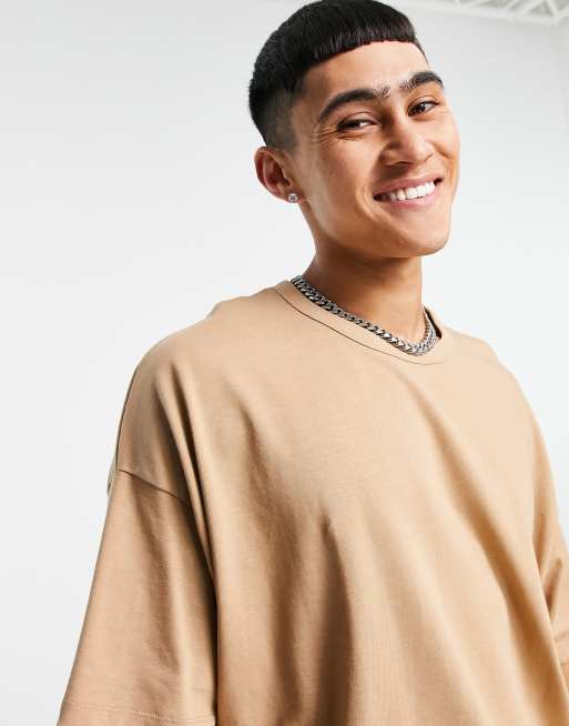 ASOS Oversized Long Sleeve T-shirt With 3/4 Sleeve In Heavyweight