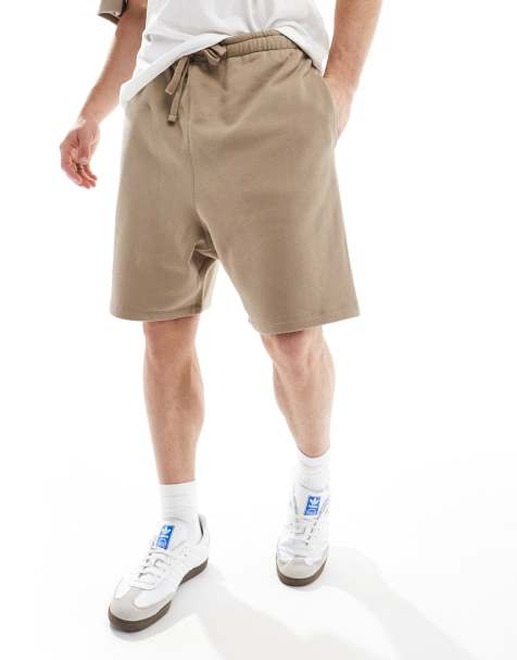ASOS DESIGN oversized fit shorts in beige - view 1