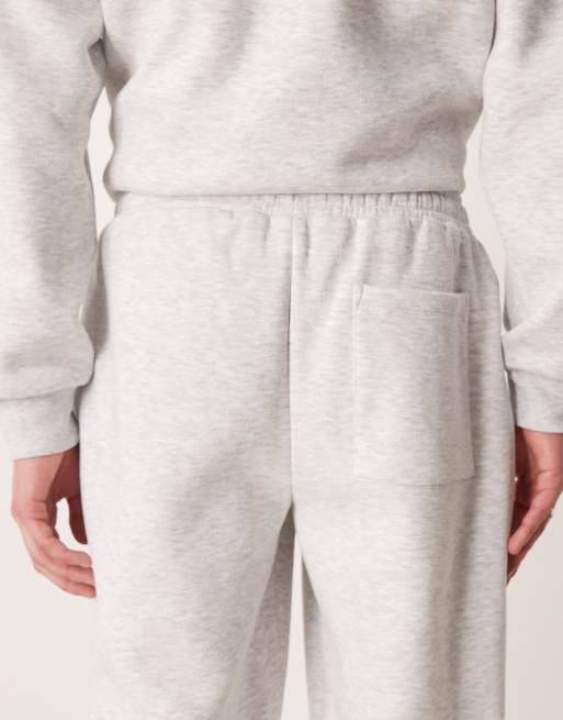 ASOS DESIGN oversized fit sweatpants with print detail in heathered ice, 4 of 5