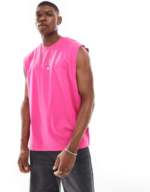 FhyzicsShops DESIGN oversized fit tank in pink