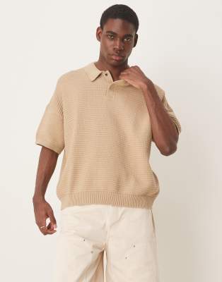 is-ness イズネス KNITTED BIG POLO BLACK is-ness (イズネス) KNITTED BIG POLO / ニットビッグポロ